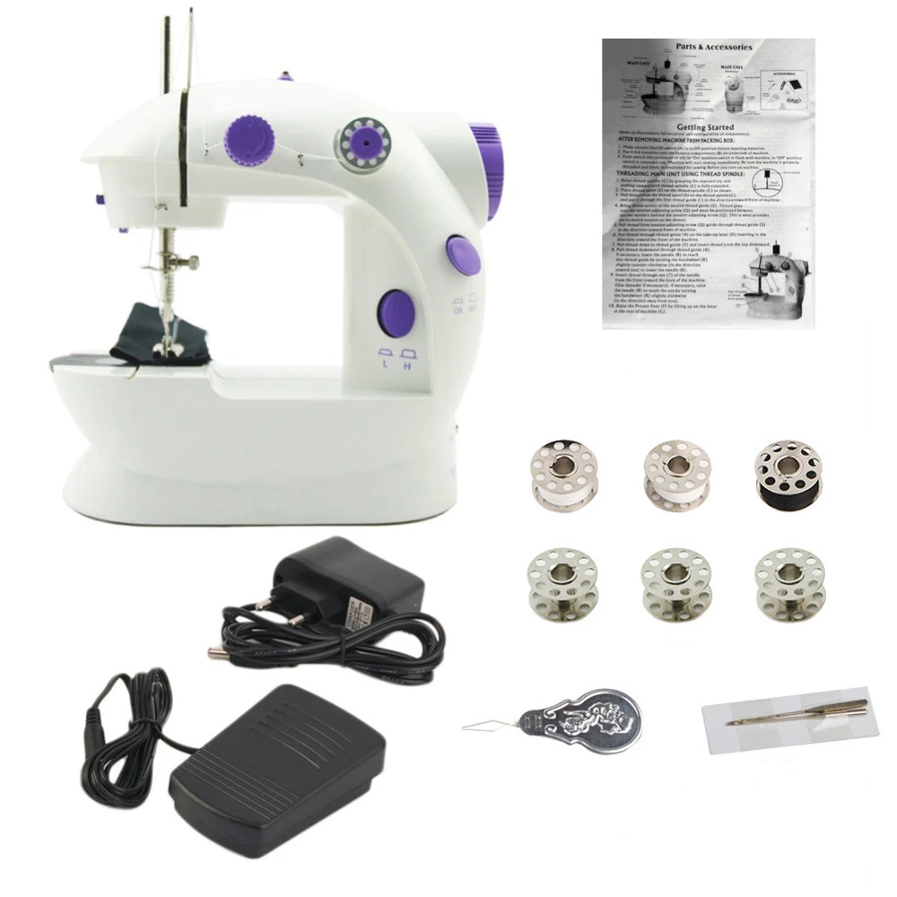 Household Mini Sewing Machines Handheld Sewing Machine With Light