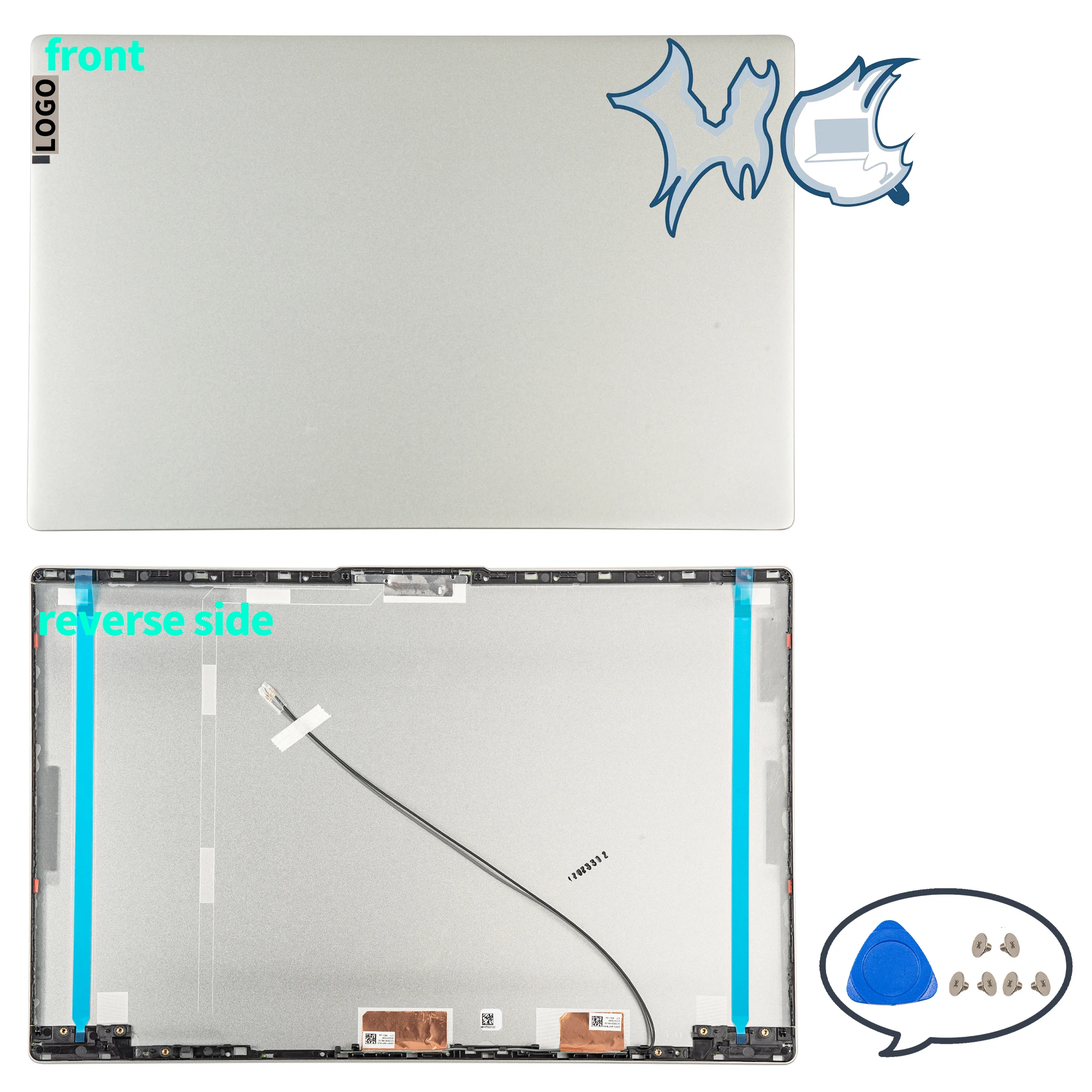 2020 2021 LCD 후면 커버, 전면 베젤 힌지 교체, Lenovo Ideapad 5 15IIL05 15ARE05 15ITL05 15ALC05 노트북 부품, 신제품