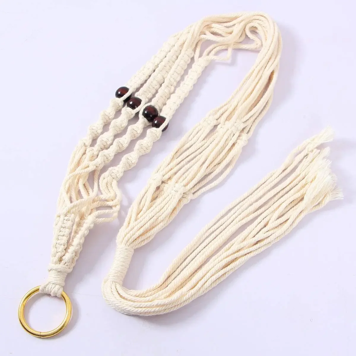 Macrame Handmade Plant Hanger Baskets Flower Pots Holder Balcony Hanging Decoration Knotted Lifting Rope Hom