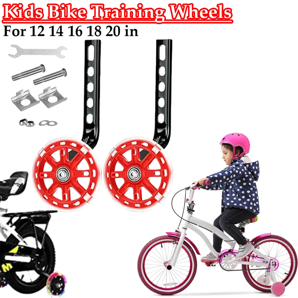 Stabilizzatori Per Bici Bambini Con Ruote Flash – Adatti Per Ruote 12-20 Pollici, Kit Di Montaggio Incluso