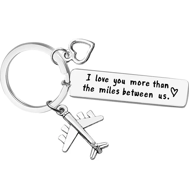 Cute Boyfriend Gifts Keychain Pendant Long Distance Relationships  Friendship Gifts Key Chains Distance Means So Little - AliExpress