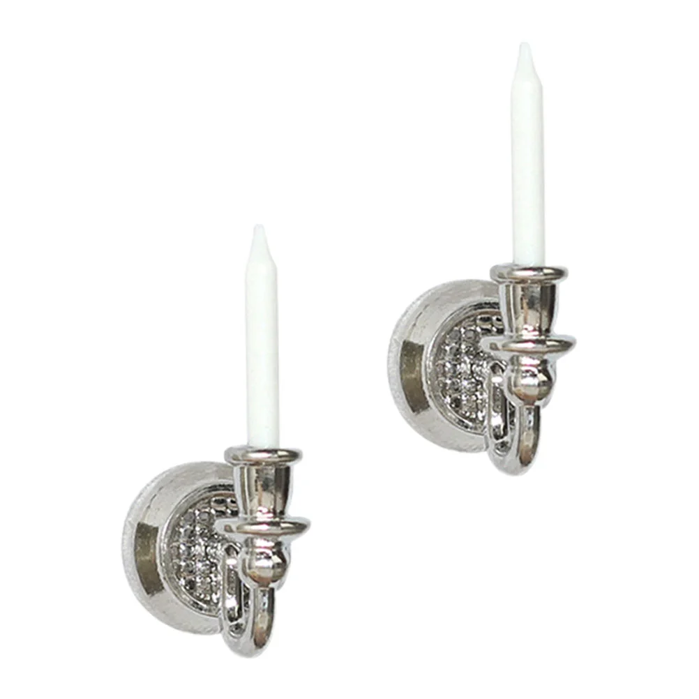 

1 Pair Wall Lamp House Decor Miniature Lamps House Decor