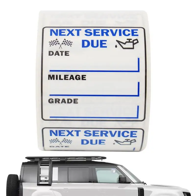 Car Service Reminder Stickers 250 Sheets Car Service Stickers 2x2In Maintenance Reminder Stickers Oil Change Reminder Stickers