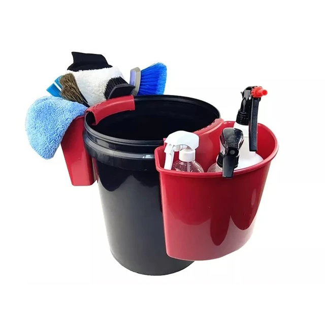 Car Wash Bucket Organizer for Storage Car Detailing Tools Car Wash  Accessories Red