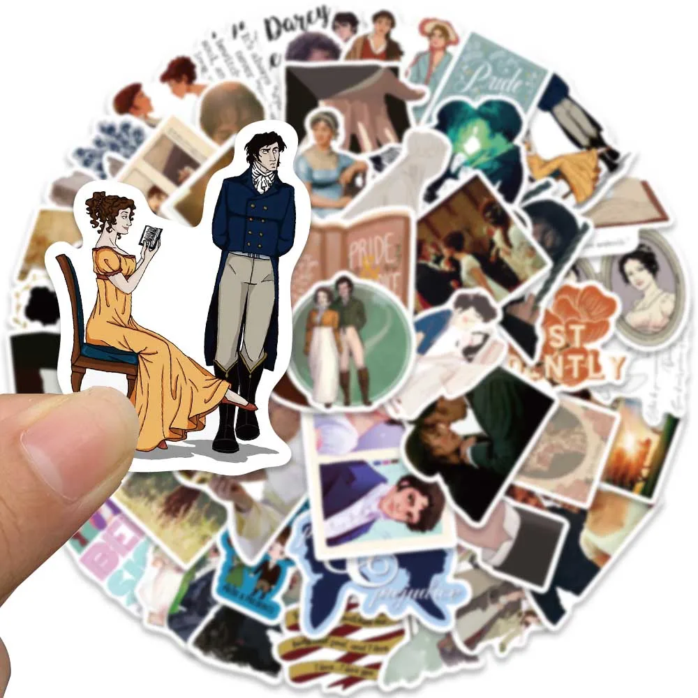 50PCS TV 쇼 오만과 편견 낙서 아트 스티커 미적 데칼 노트북 스크랩북 노트북 물병 스티커 선물
