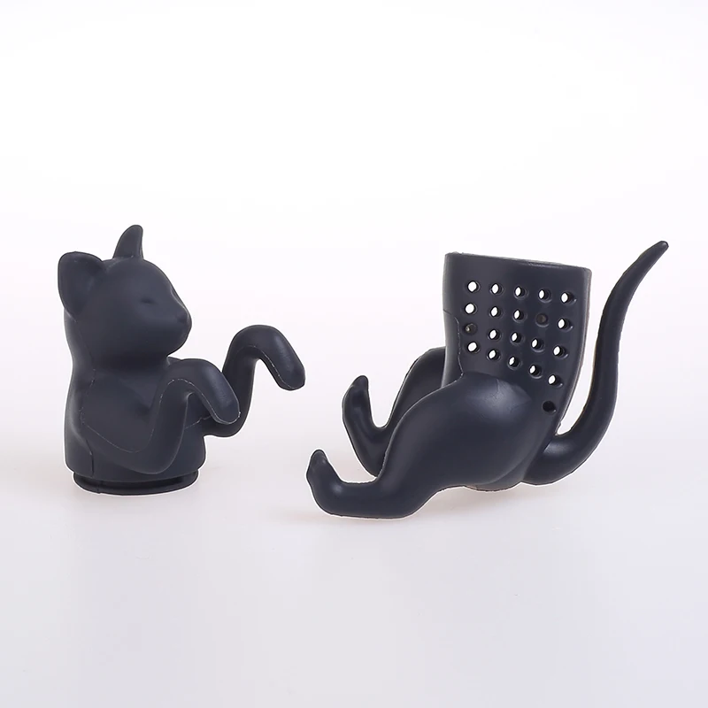 Reusable Silicone Tea Infuser Filter Cat Creative Tea Bag Coffee Diffuser Filter Strainer Strainer Leaf Herbal Spice tea infuser tea strainer tea filter coffee maker filter