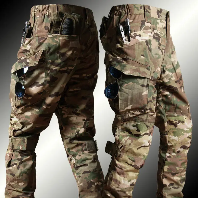 Tactical Hunting Suit Outdoors Training Durable Breathable Camo Set Waterproof Quick Drying Combat Two Piece Set tactical combat suit