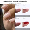 MSHARE Clear Rubber Base Gel Coat Thicker Nails Strengthen Alignment Base Soak Off 250ML Level Up 4