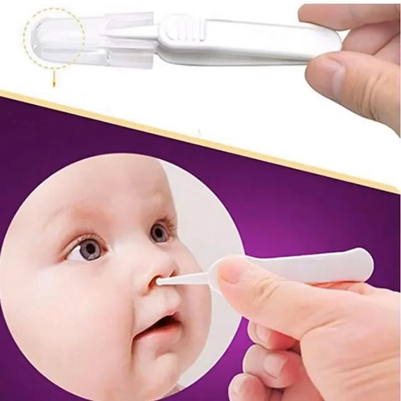 10pc/Lot Baby Ear Nose Navel Plastic Clean Tweezer Infant Pincet Safety Forceps