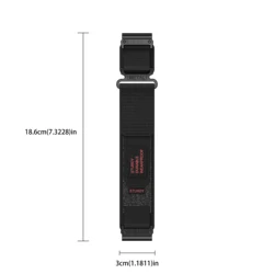 Premium QuickFit Velcro Nylon Watch Band Strap - Enhanced Comfort & Style - QuickFit 26mm (Black 1)