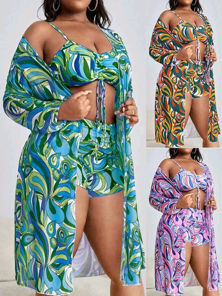 2023 New Plus Big Size Swimwear for Women Swimsuit Large Bathing