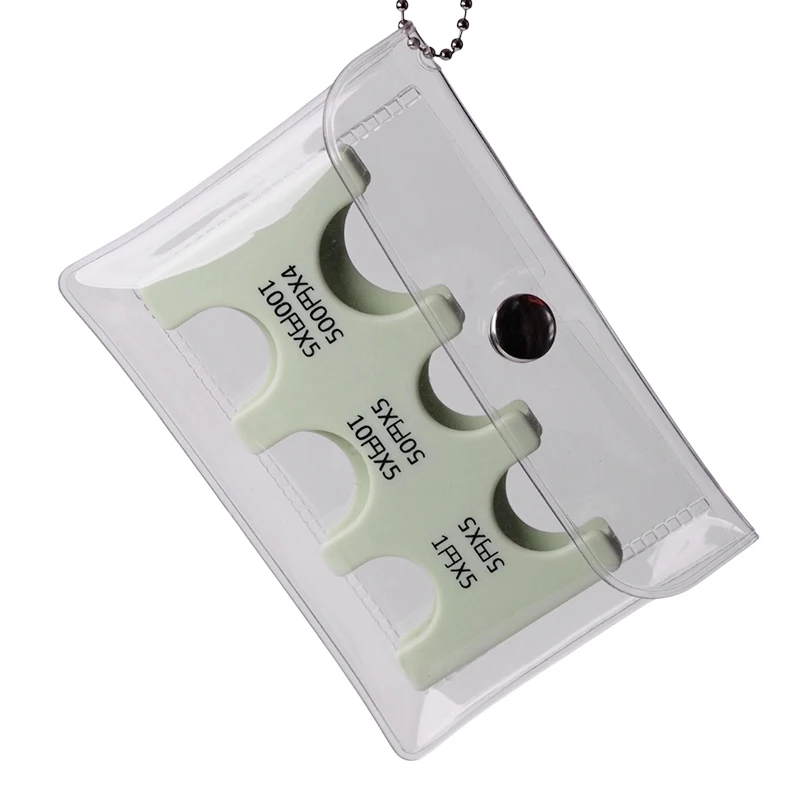 Bunter transparenter Münzclip-Organizer, kleine Geldbörse, Verlustprävention, Clip, japanische Währung, Sortierung, Reise, tragbares Kartenetui – Detail 11