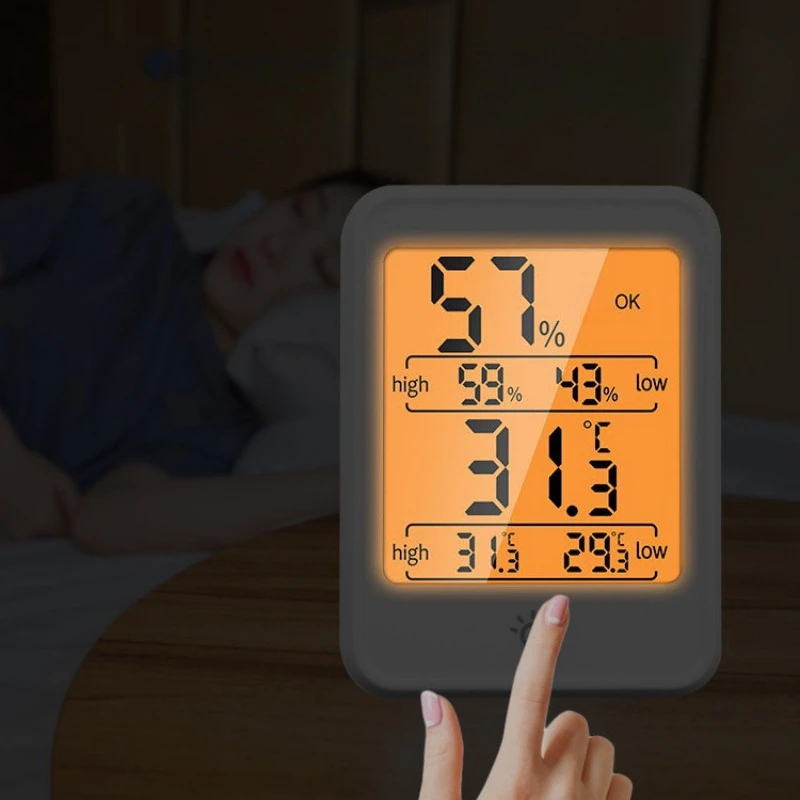 Digital Temperature Humidity Meter Indoor Thermometer Hygrometer with Stand Magnet Portable Monitor for Home Office 1