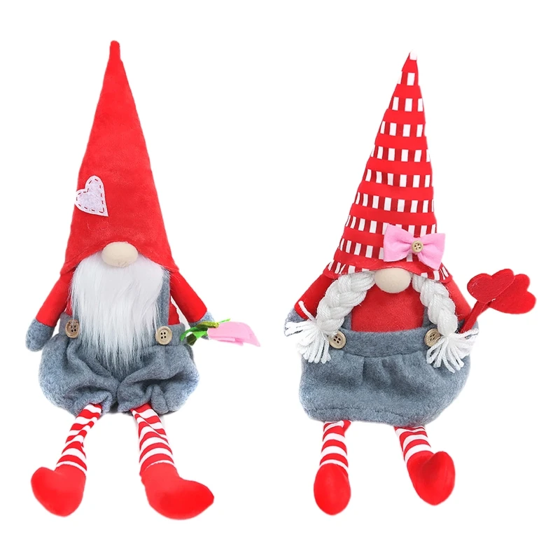 

Valentines Day Gnomes Plush for Doll for Christmas Valentine Home Table Decorati