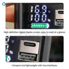 DC 9-24V Digital Voltmeter USB+Type-C Dual-interface Lithium Battery Capacity Display Meter ZFX-3079 LED Battery Display Voltmet 4