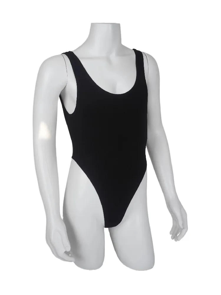 Men's onesie big backless solid color cotton vest sexy temptation New
