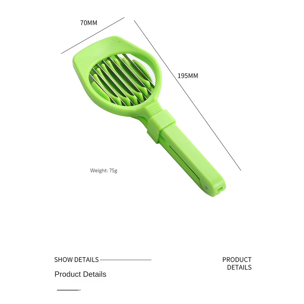 Description Picture 3 of itemStainless Steel Handheld Mushroom Kiwi Divider Tomato Cutter Egg Split Device Multifunction Slicing Mould Egg Slicer