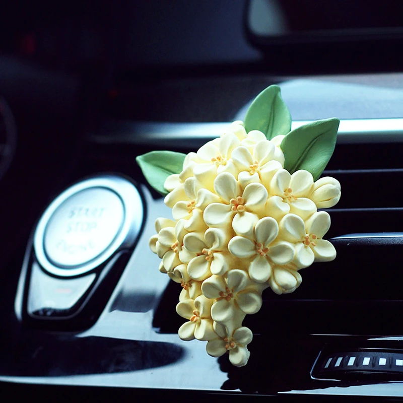 

Simulation Osmanthus Car Fragrance Outlet Air Steam Freshener Lasting Light Fragrance Fragrance Stone Car Interior Accessories