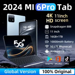 Tableta versión Global Original, Android 13,0, Pad 6 Pro, Snapdragon 888, 16GB + 1024GB, PC, 5G, Tarjeta SIM Dual, WIFI, 4K, HD, Mi Tab