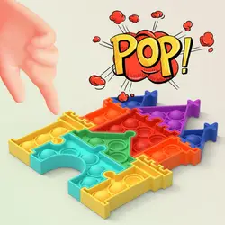 pop it Jouet sensoriel pop It pour enfant, Puzzle arc en ciel anti Stress, soulage l'autisme, cadeau pédagogique pour étudiant Jouets parents   enfants Enseignement Décompresser le jouet Soulagement de l’autisme Soulag 