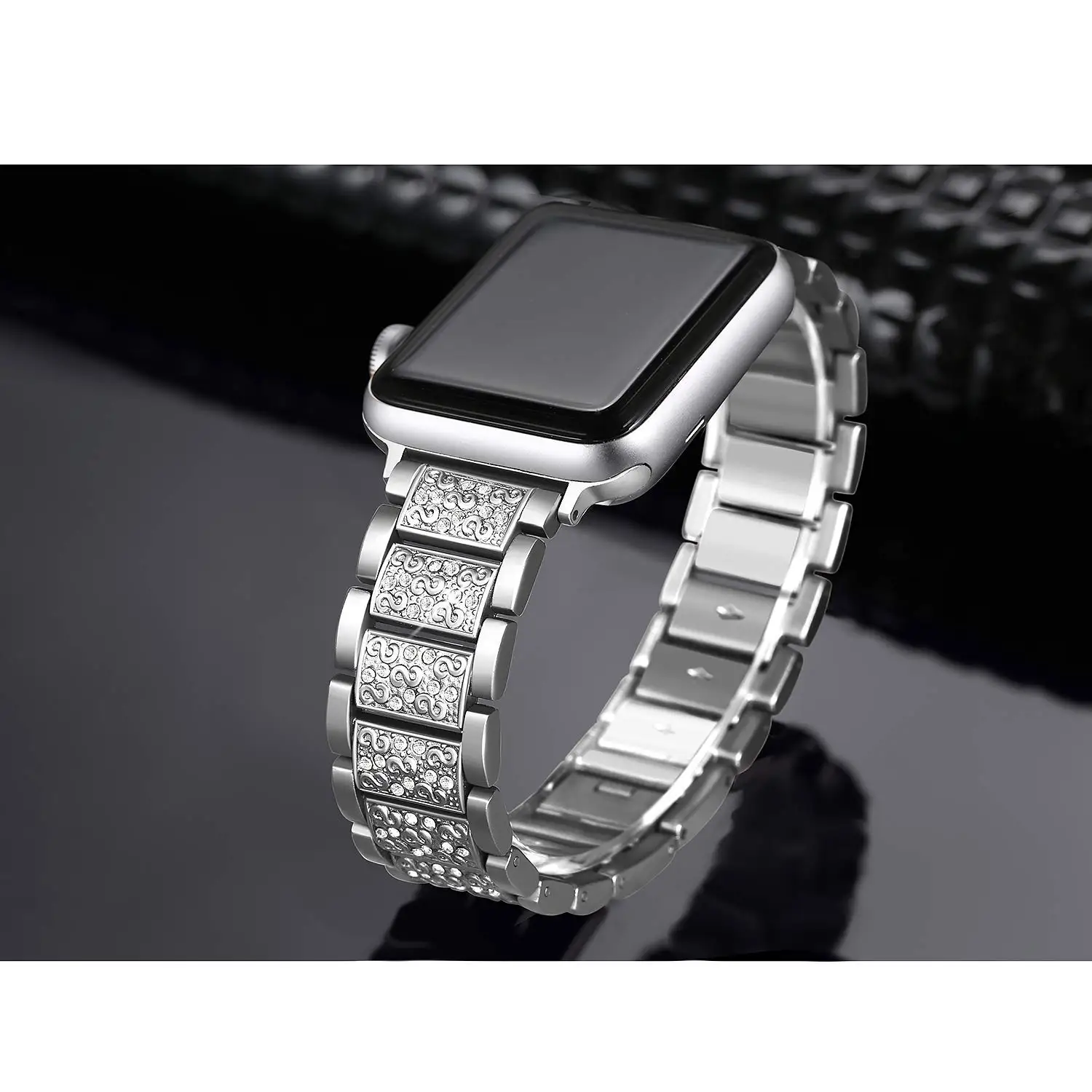 Elegant Bling Diamond Bracelet Strap for Smartwatches - Women's Edition