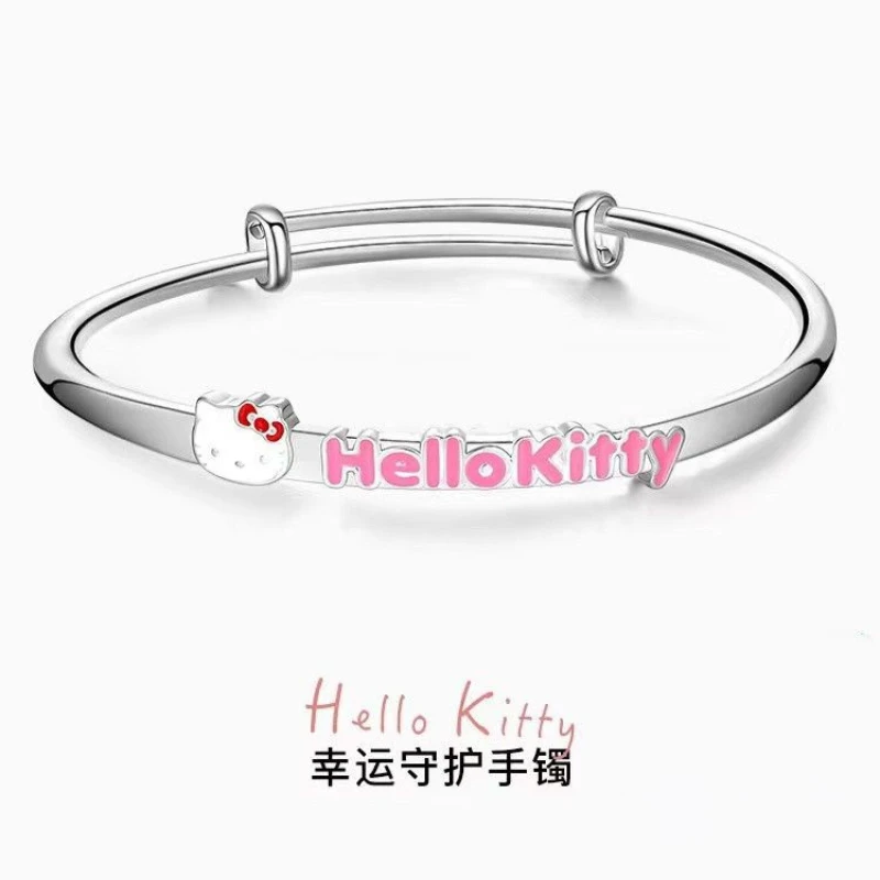 Sanrio Hello Kitty Push-pull Bracelet Lucky Guardian Alloy Anime Bracelet Girl Birthday Holiday Gift