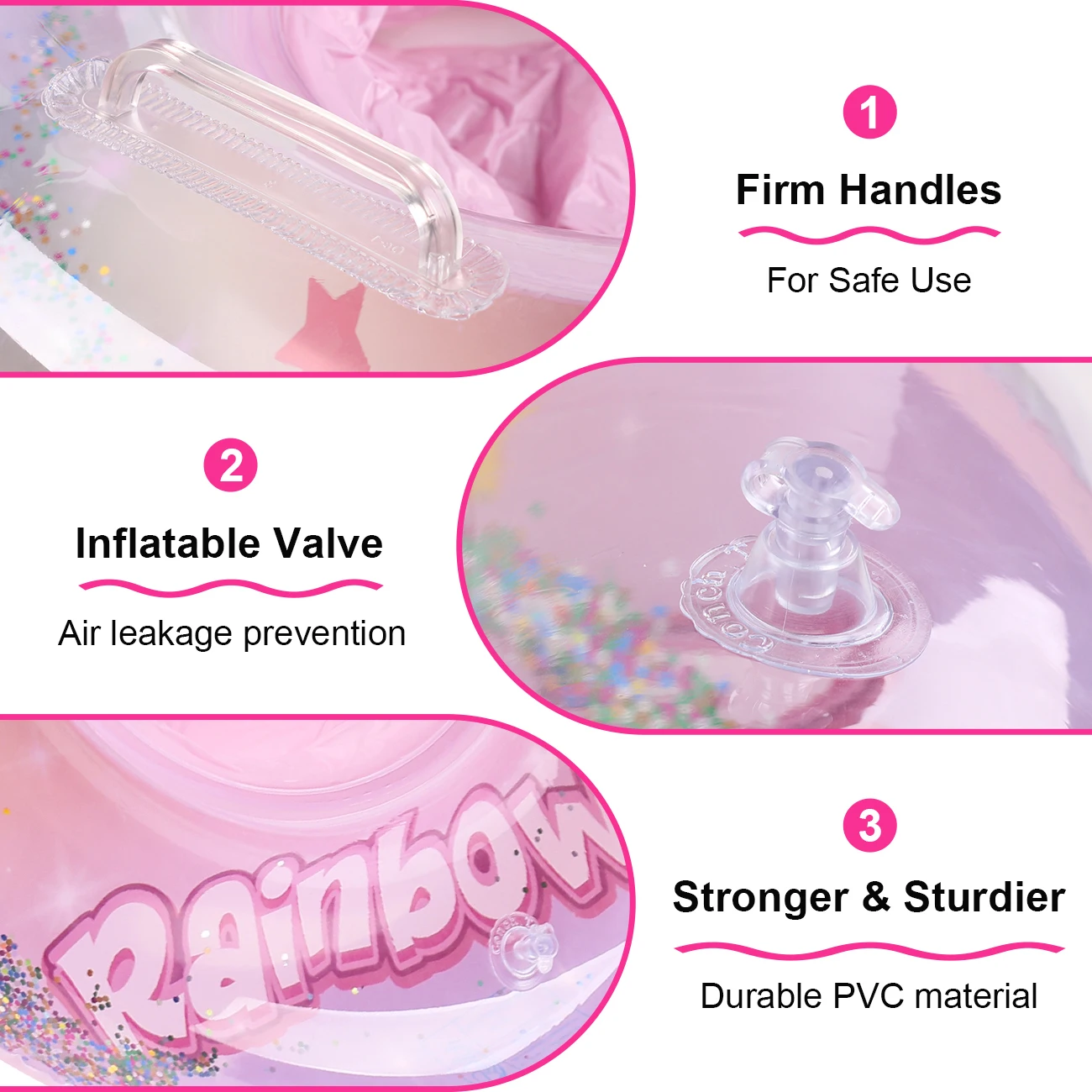 Pool Float for Kids Unicorn Swim Floats for Toddlers Age 3-8 Years Inflatable Floaties Unicorn Swimming Ring 5