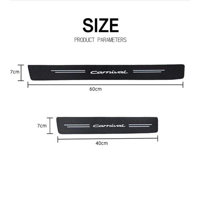 기아 카니발을 위한 스타일리시하고 내구성 있는 자동차 문턱 스티커로 차량의 미학적 매력 향상과 보호
