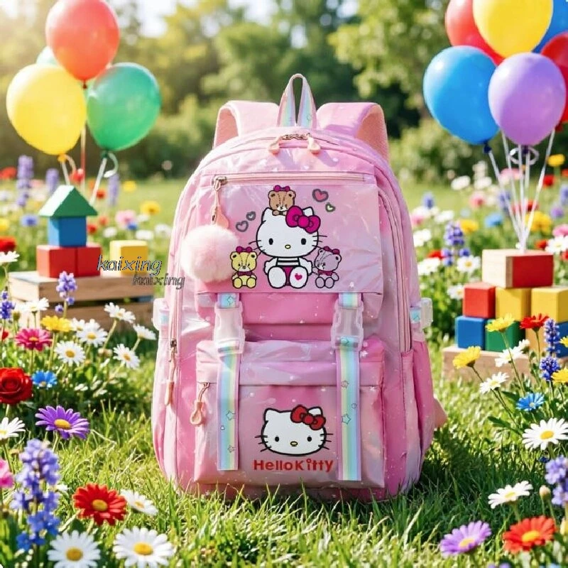 New Anime Hello Kitty Backpacks Boy's Girl's School Student Backpack Men Rucksack Outdoor Sports Laptop Bookbag Travel Bag Gift 1