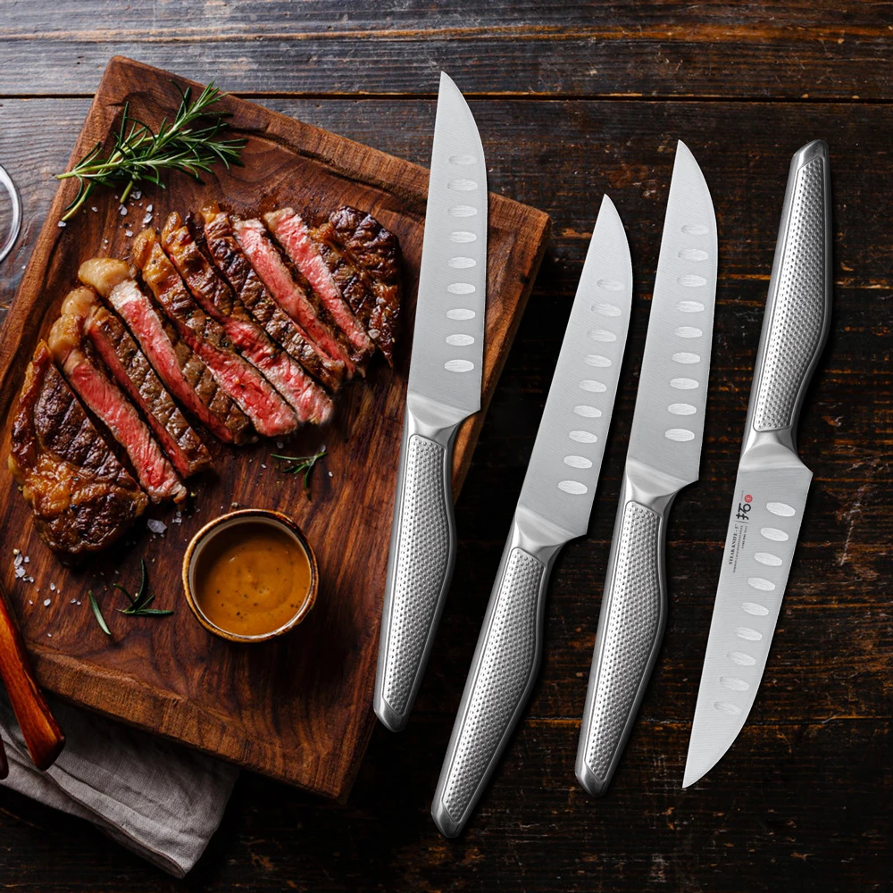 Stainless Steel Steak Knife Set  Stainless Steel Kitchen Knives - 4pcs Knife  Set 5 - Aliexpress