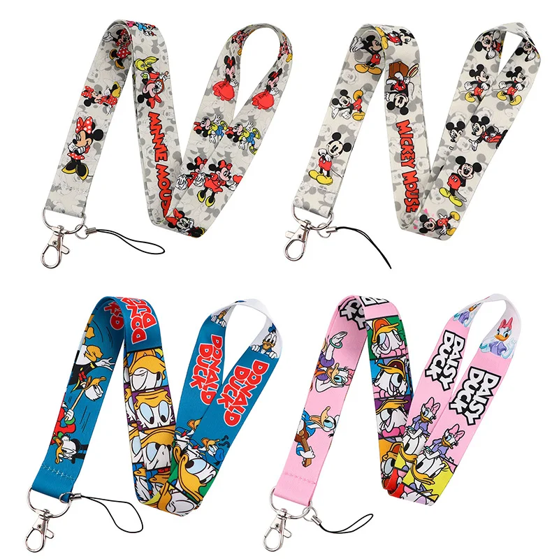 

Cartoons Mickey Minnie Style Badge Reel Holder Nurse Doctor Student Name Tag And Id Card Holder Accessories Phone Strap