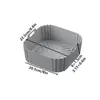 Silicone Air Fryer Baking Tray 5.5-6.2L Heightened Reusable Air Fryer Basket Square for Philips-NA230 Ninja 180COSORI 6