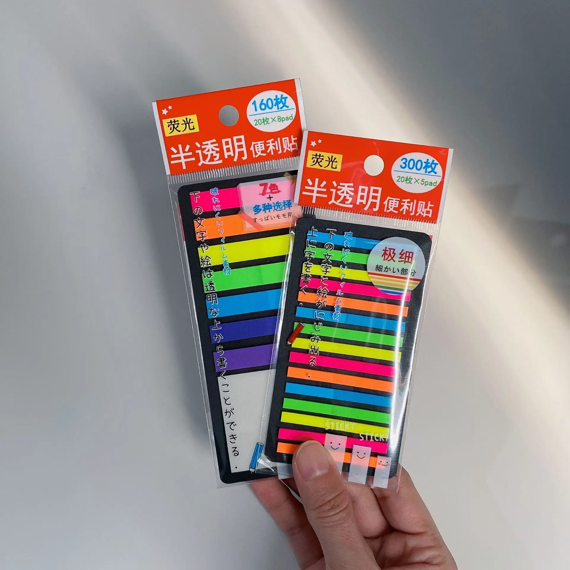 1pcs Fluorescent Color Sticky Notes PET Translucence Memo Pad Adhesive Planner Diary Stickers Office Index Post School F7059 3