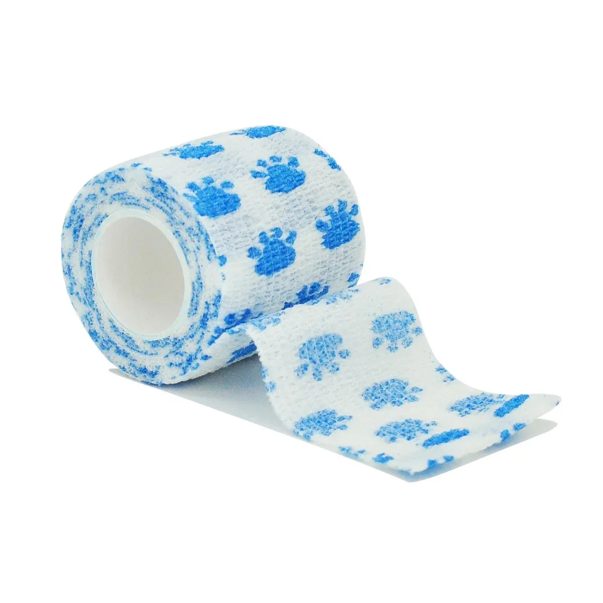 Blue paw Printed Motion Self Adhesive Elastic Bandage 4.8m Sports Wrap Tape for Finger Joint Knee