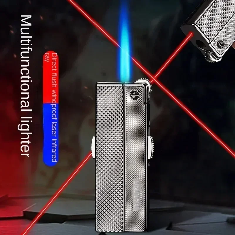 

High-grade metal creative flint grinding wheel inflatable durable cigar cigarette multifunctional lighter