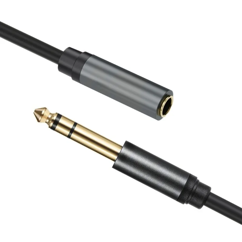 Premium 6.35mm To 3.5mm Headphone Adapter Cable (10FT) - 1/4 Male To 1/8 Female Audio Cable With Gold Plated Connector - TRS Stereo Jack Cord Extension For Guitar, Amplifier, Speaker, Piano