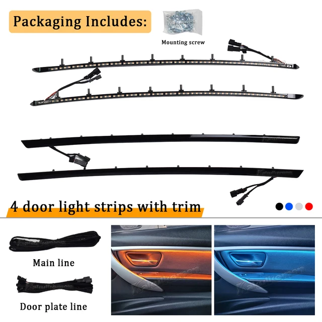 LED Ambient Lights For BMW 3 Series F30 2012-2018 Interior Door 