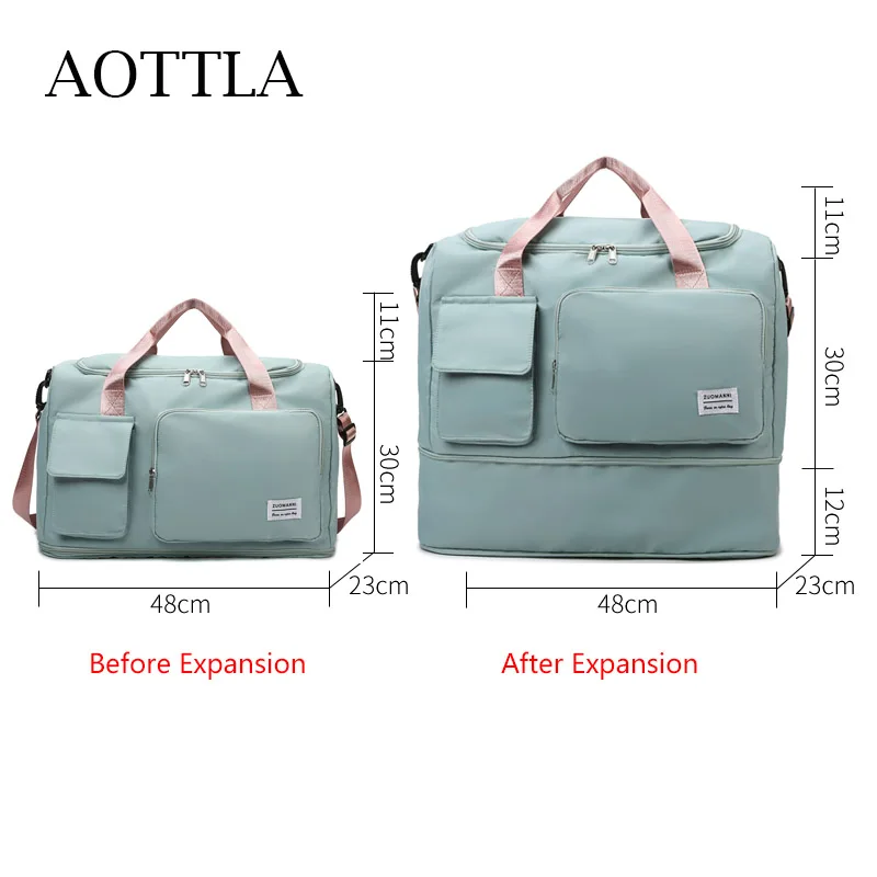 

AOTTLA Extended Travel Bag Large Capaicty Handbags For Women Shoulder Bag Multifunction Quality Crossbody Bag New Sports Gym Bag