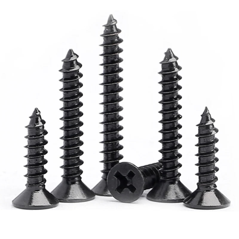 Self Tapping Screw Tapping Screws Cross Phillips Screw Phillips Head Screw Phillips Flat Screw 500/ 200/ 100pcs Small Steel Cross Phillips Flat Countersunk Head Self Tapping Screw M1.2 M1.4 M1.7 M2 M2.3 M3 M3.5 M4 M5