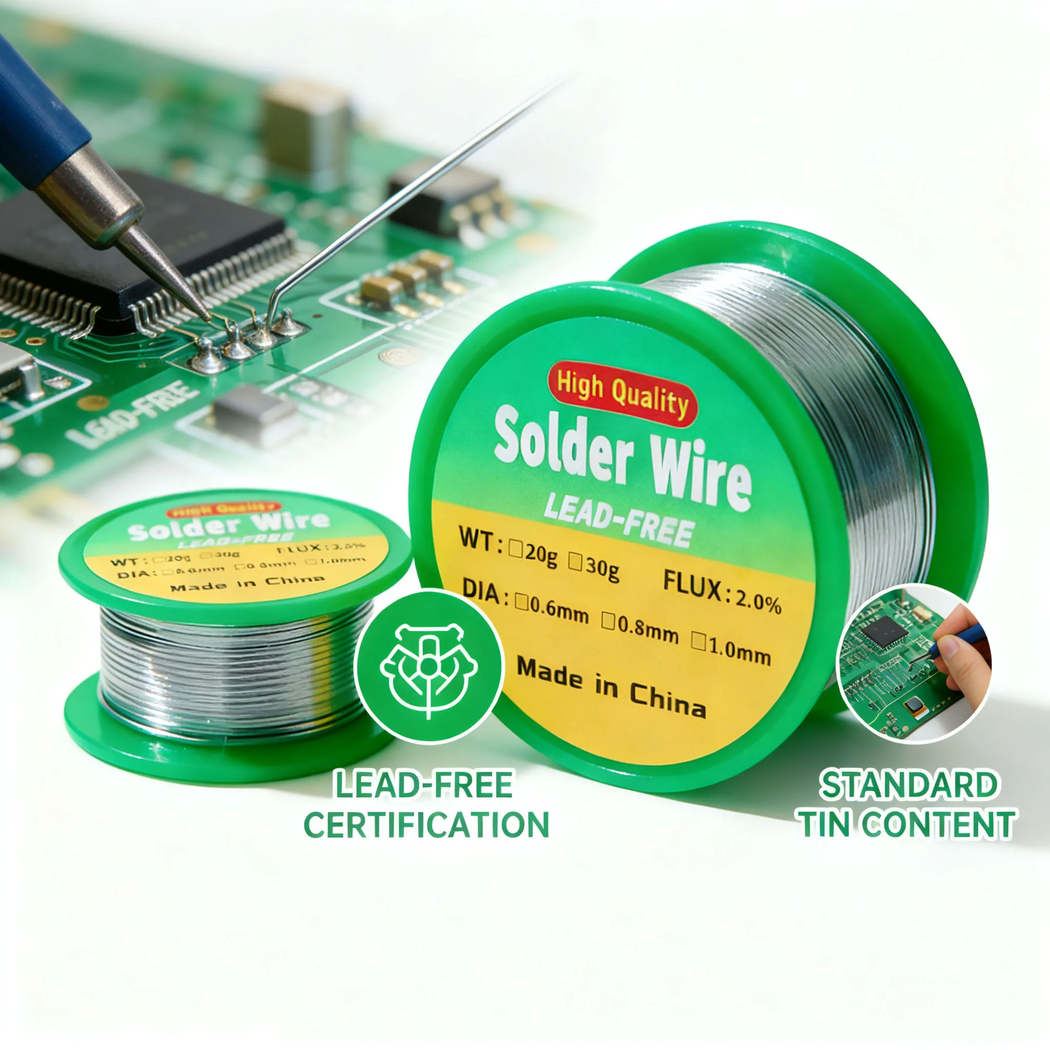 Fil de soudure pour modélisme 20g/30g/50g - 0.6mm/0.8mm/1.0mm