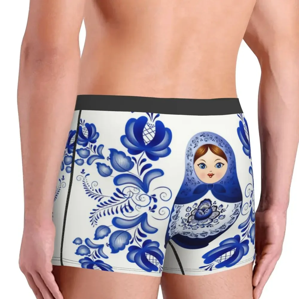 Funny Matryoshka Doll Russia Boxers Shorts Panties Men's Underpants Stretch Russian Folk Art Briefs Underwear