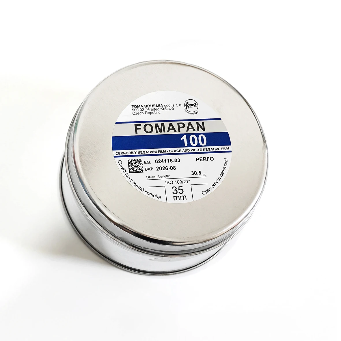 FOMAPAN 100/200/400 30.5 m 135 Black And White Disc Film Czech Reverse Original disc Packaging Disc (Shelf life: 2026)