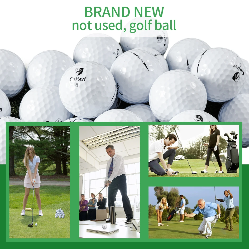 Caiton 50pcs 2-Layer Golf Balls - 332 Dimple, Max Distance, Spin Control, Durable, Precision - For Golf Training & Play 3