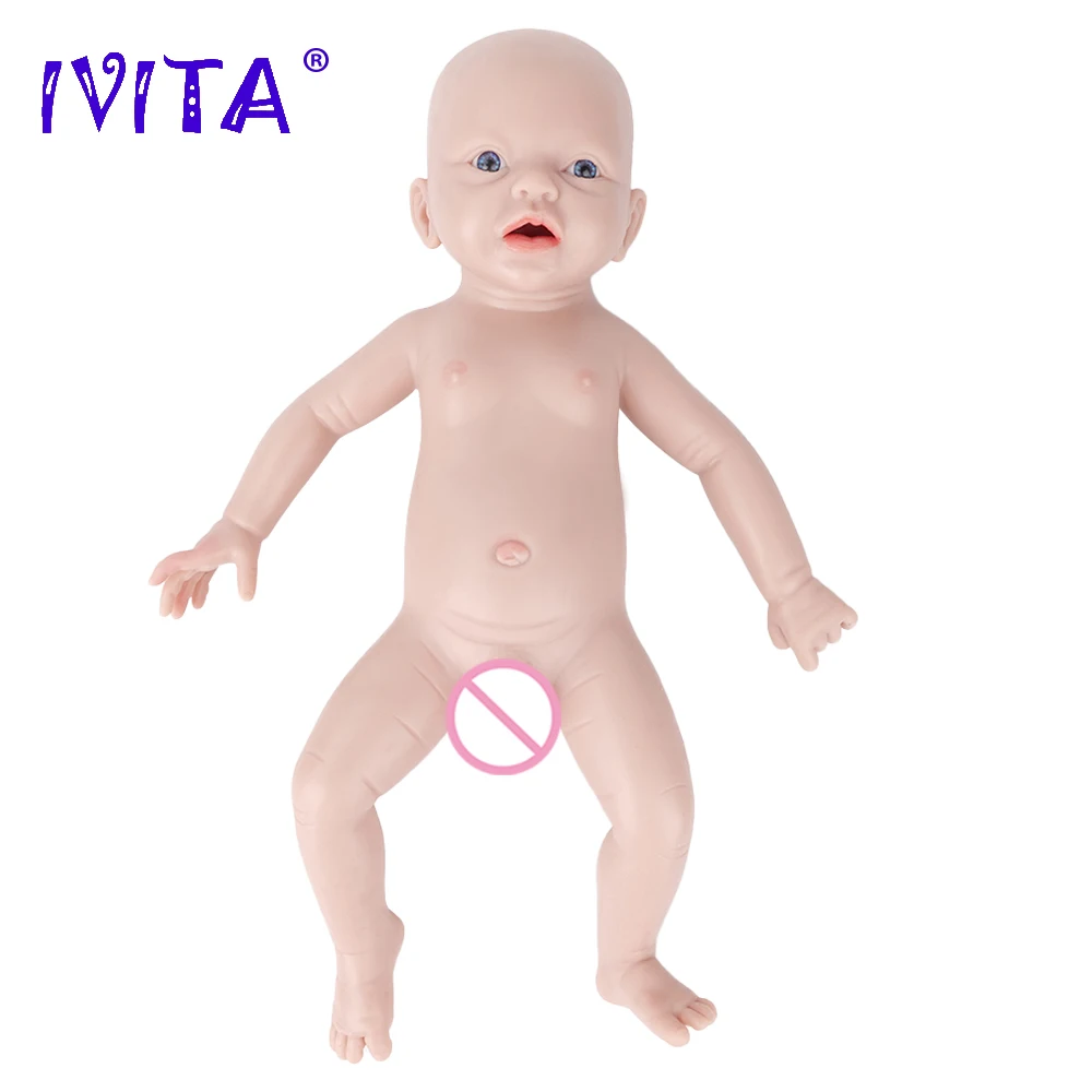 Reborn Dolls IVITA WB1554 14.96 inch 1.58kg Full Body Silicone Reborn Baby Doll Realistic Boy Baby DIY Blank Kit for Children Xmas Toys