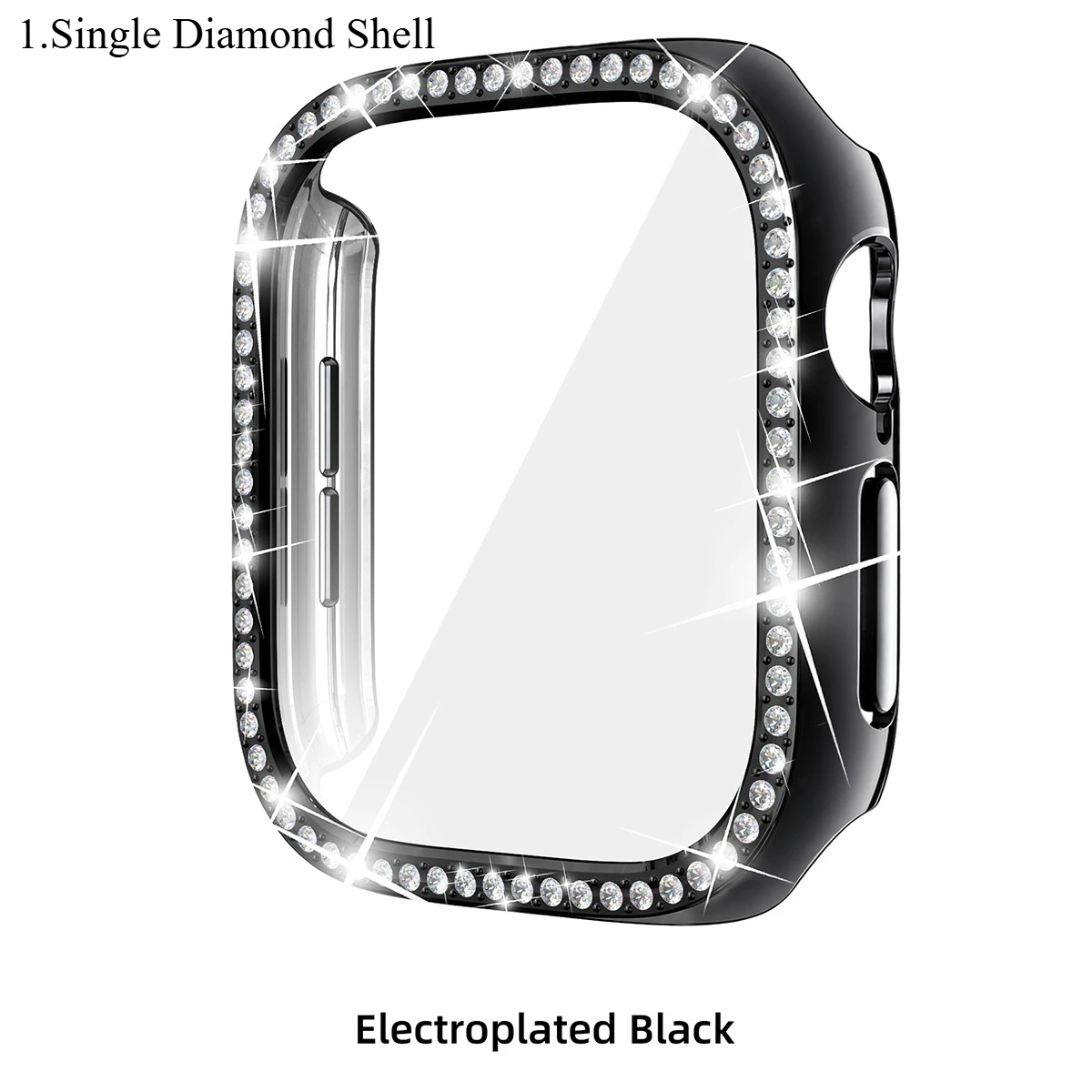 Diamond-Embellished Apple Watch Case with Screen Protector