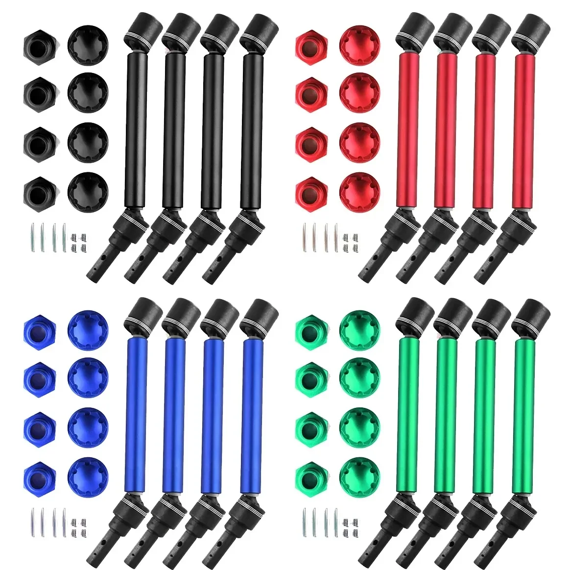 4 Pz/Lotto 8996X Albero Di Trasmissione Esteso Cvd Con Ruota Esagonale Per 1/10 Traxxas Maxx 2.0 V2 89076-4 Widemaxx Rc Parti Di Aggiornamento Per Aut