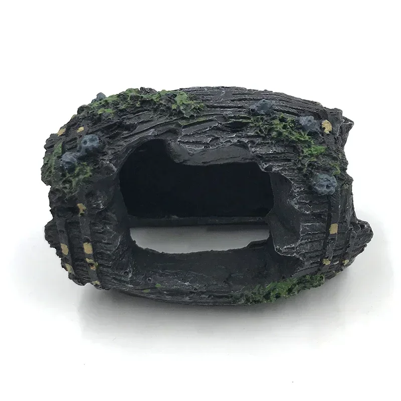 Artificial Resin Barrel Aquarium Decoration Fish Tank Submarine Ornament Underwater Fish Hiding Cave Shelter Shrimp House fish tank ornaments fish tank decorations aquarium ornaments mini landscape ornaments