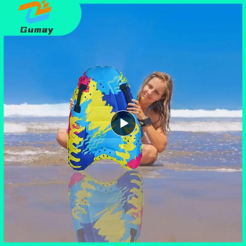 InflatableBodyboardSurfboardOceanPrintedBuoyKickboardAdultChild