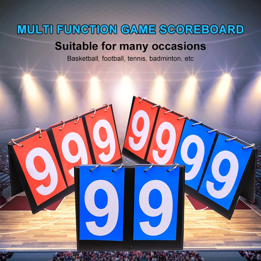 2/3/4 Digit Scoreboard Multifunctional Turn Points Board Tabletop Sports Scoreboard Football Volleyball Basketball Badminton