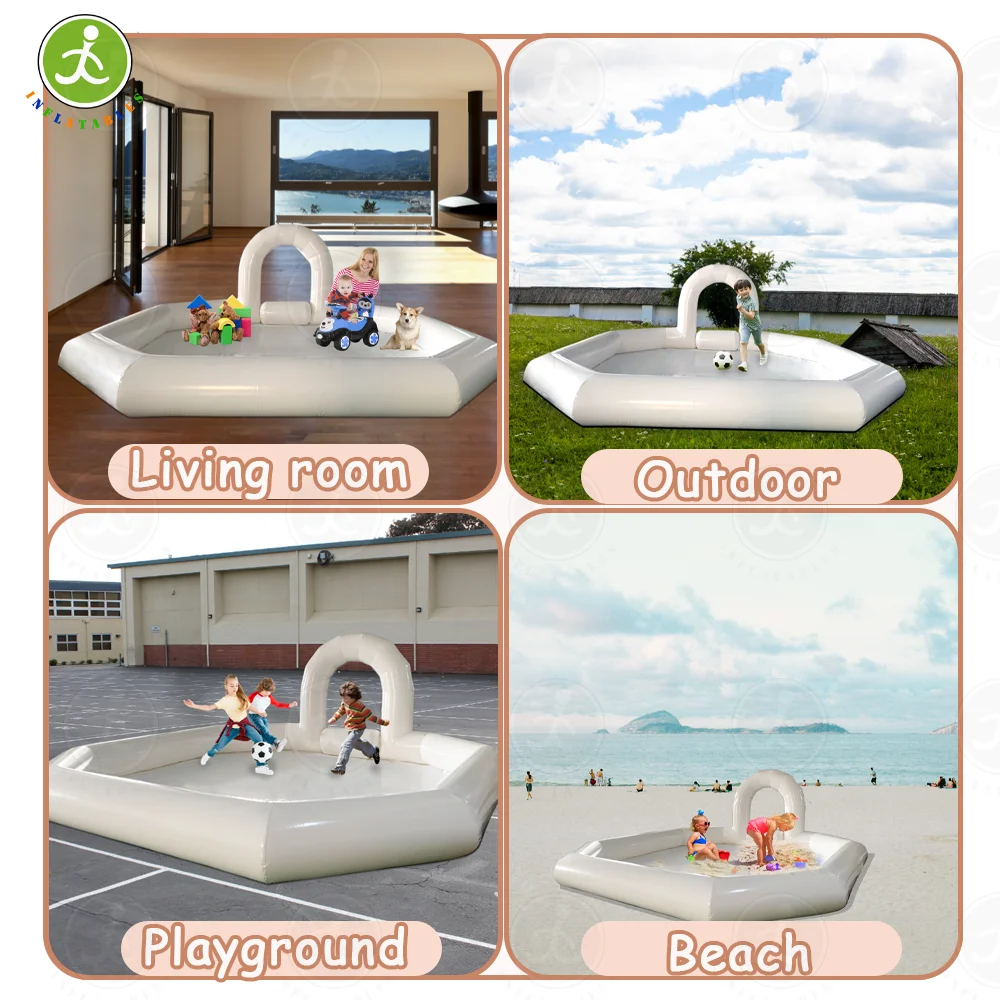 16ft White PVC Amusement Park Inflatable Bumper Car Race Inflatable Raceway Tube for Kids Bumper Cars, Customizable